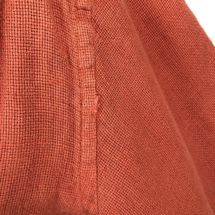 Banana Republic Short-Sleeve Linen Box Shirt (Men's Size XL) linen orange type Vintage Second Hand