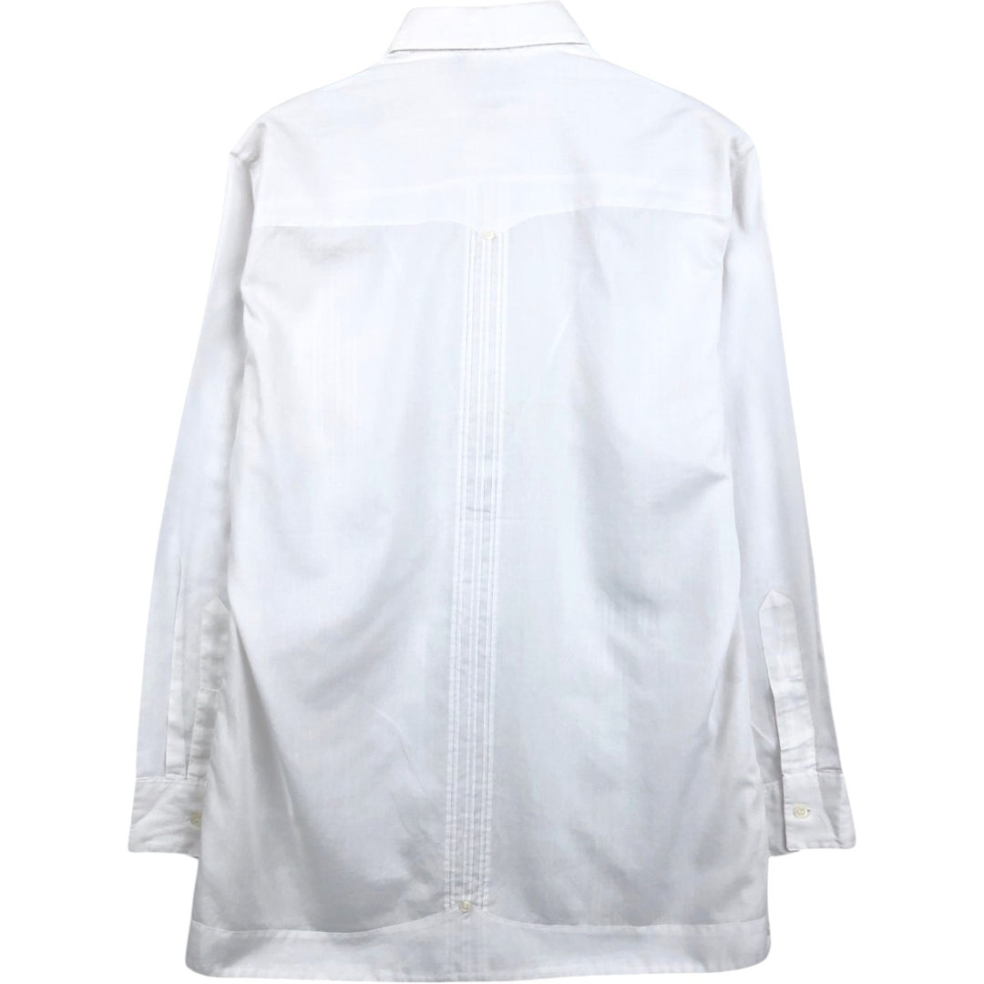 Pierre Cardin MONSIEUR Long-Sleeve Mexican Shirt, Cuban Shirt, Boxy Shirt, Men's Size M (approx.) polyester white type Vintage Second Hand