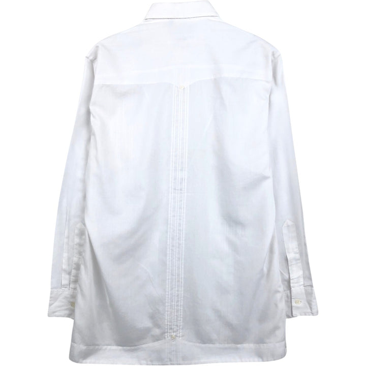Pierre Cardin MONSIEUR Long-Sleeve Mexican Shirt, Cuban Shirt, Boxy Shirt, Men's Size M (approx.) polyester white type Vintage Second Hand