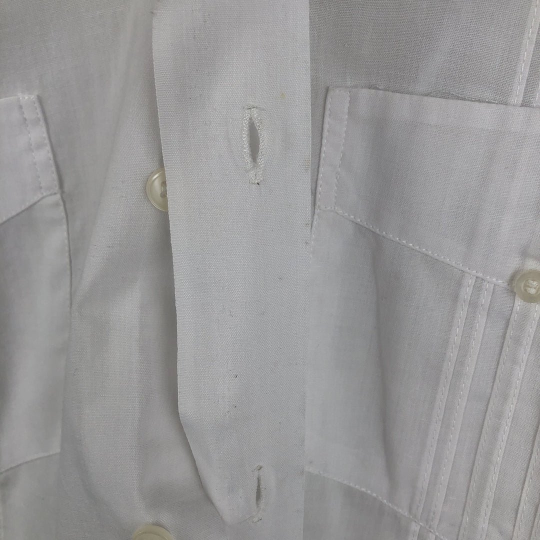 Pierre Cardin MONSIEUR Long-Sleeve Mexican Shirt, Cuban Shirt, Boxy Shirt, Men's Size M (approx.) polyester white type Vintage Second Hand
