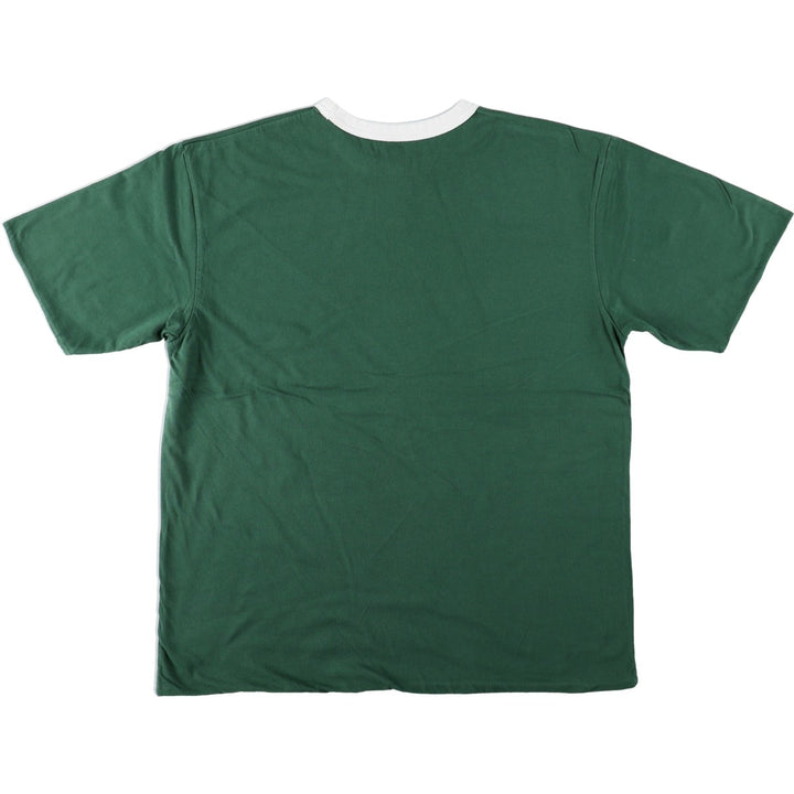 College T-shirt, Men's size L cotton green type Vintage Second Hand