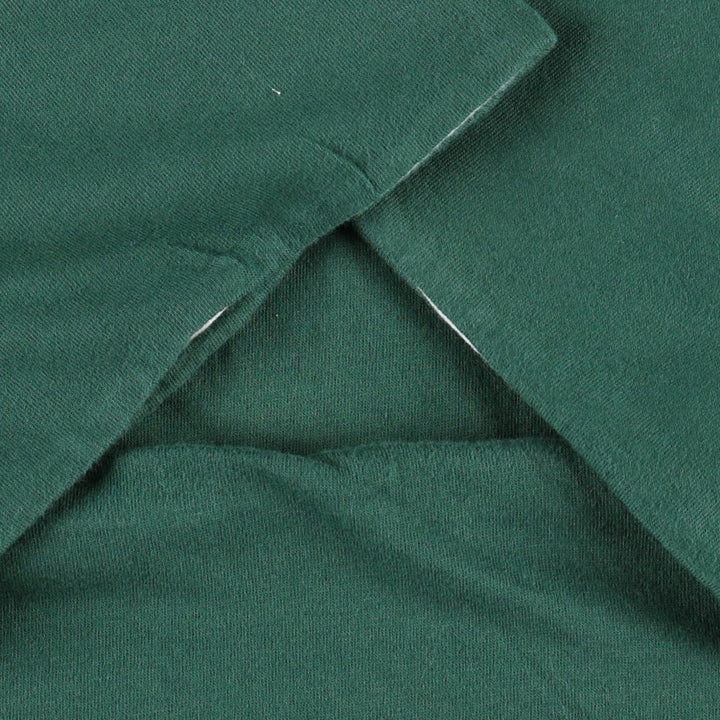 College T-shirt, Men's size L cotton green type Vintage Second Hand
