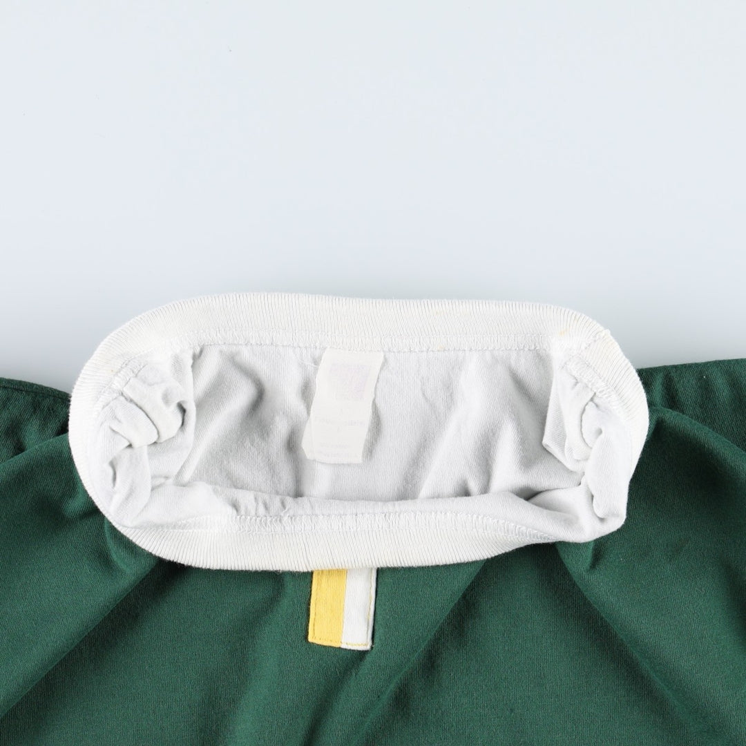 College T-shirt, Men's size L cotton green type Vintage Second Hand