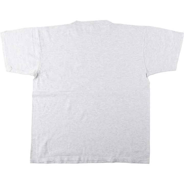90'S MV SPORT College T-Shirt, Made in USA, Men's XL equivalent, Vintage cotton gray type Vintage Second Hand