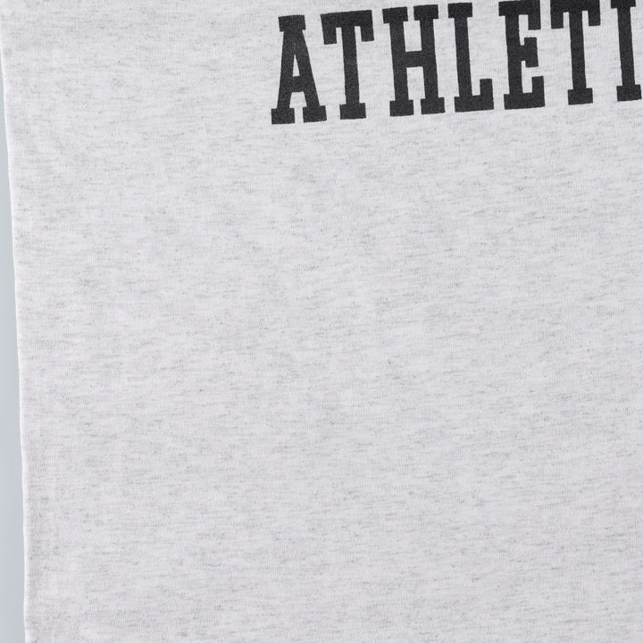 90'S MV SPORT College T-Shirt, Made in USA, Men's XL equivalent, Vintage cotton gray type Vintage Second Hand