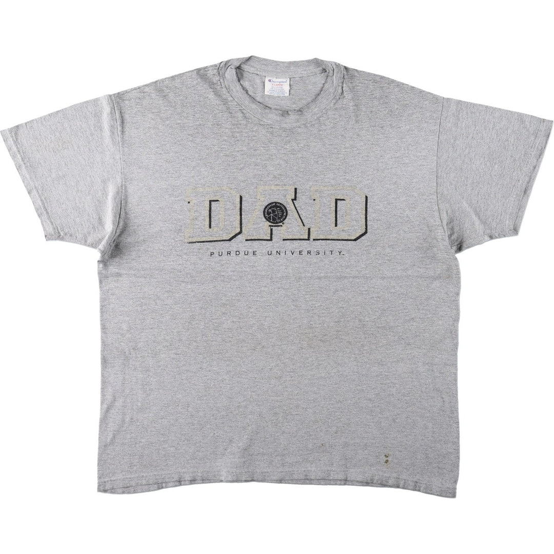 90'S Champion College T-shirt, Men's XL equivalent, Vintage cotton gray type Vintage Second Hand