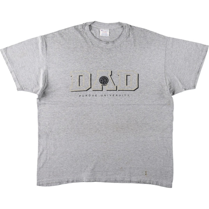 90'S Champion College T-shirt, Men's XL equivalent, Vintage cotton gray type Vintage Second Hand