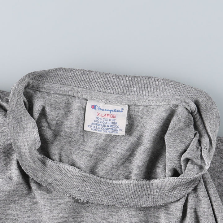 90'S Champion College T-shirt, Men's XL equivalent, Vintage cotton gray type Vintage Second Hand