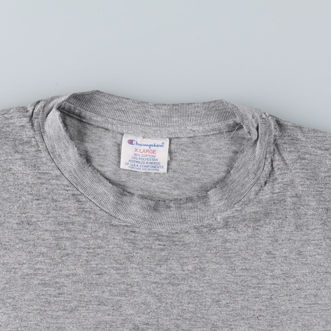 90'S Champion College T-shirt, Men's XL equivalent, Vintage cotton gray type Vintage Second Hand