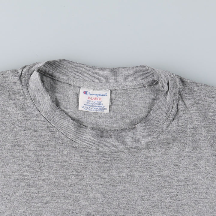 90'S Champion College T-shirt, Men's XL equivalent, Vintage cotton gray type Vintage Second Hand