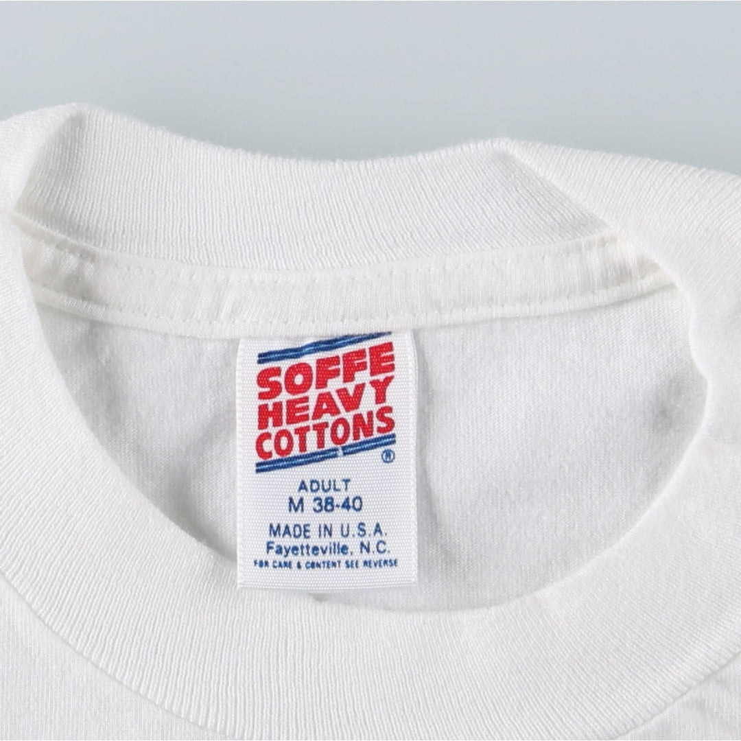 90'S Sofie College T-shirt, Made in USA, Men's Size M (approx.), Vintage cotton white type Vintage Second Hand