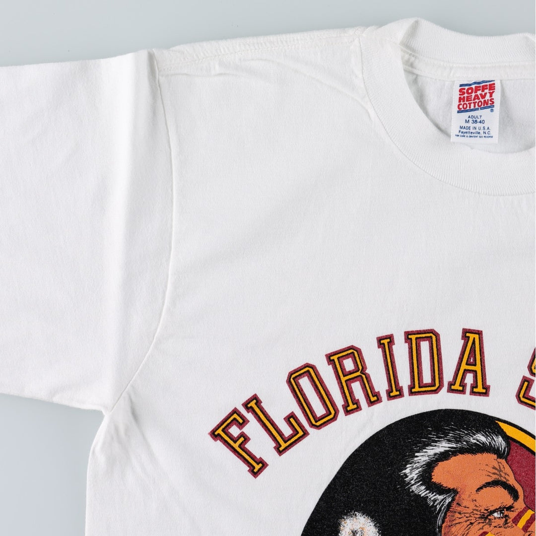 90'S Sofie College T-shirt, Made in USA, Men's Size M (approx.), Vintage cotton white type Vintage Second Hand