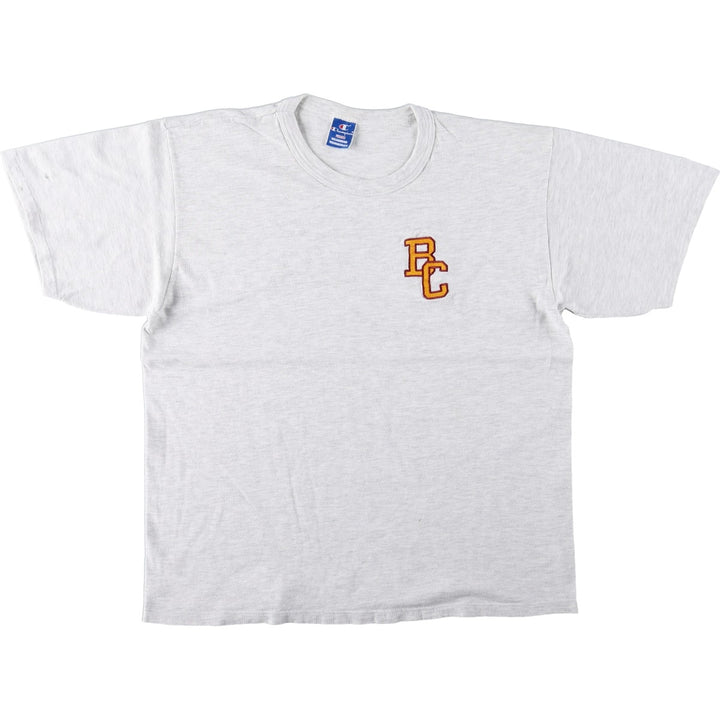 90'S Champion College T-shirt, Made in USA, Men's L size, Vintage cotton gray type Vintage Second Hand