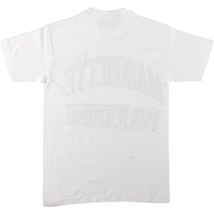 90'S Signal College T-shirt, Made in USA, Men's Size M (approx.), Vintage polyester white type Vintage Second Hand