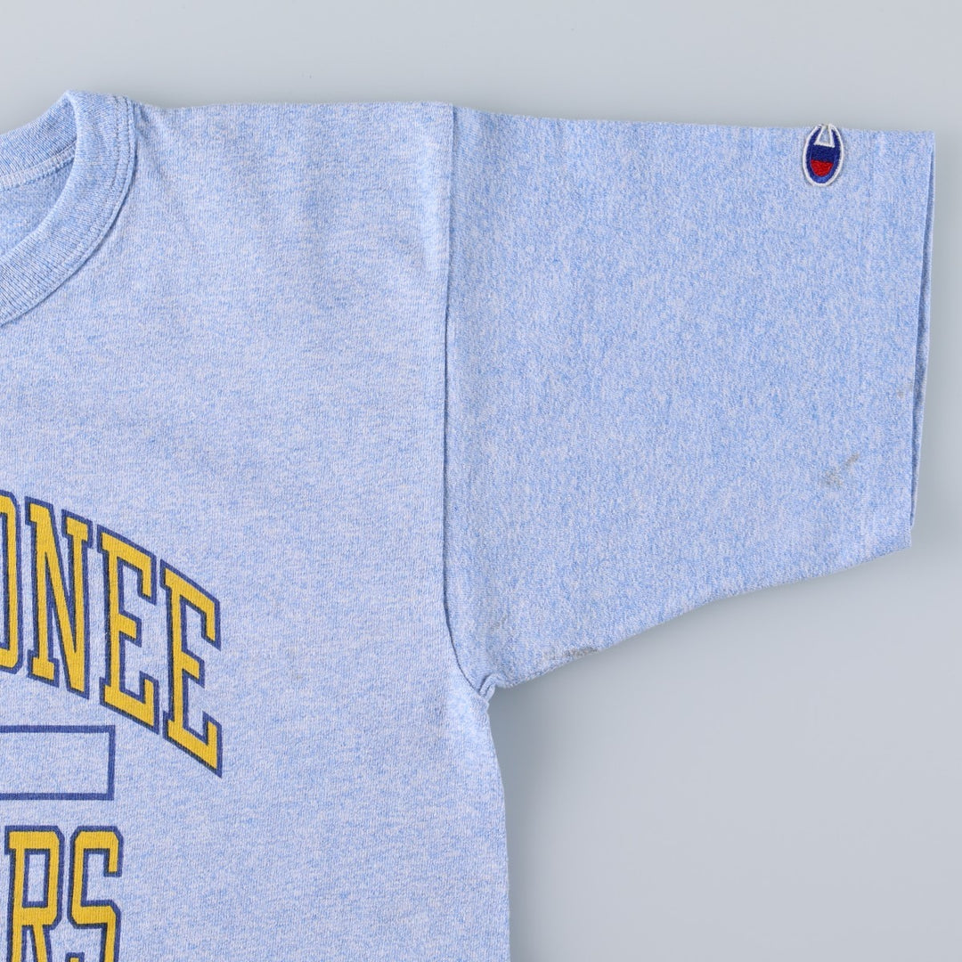 90'S Champion Authentic Athletic Apparel College T-shirt Made in USA Men's L Vintage cotton blue type Vintage Second Hand