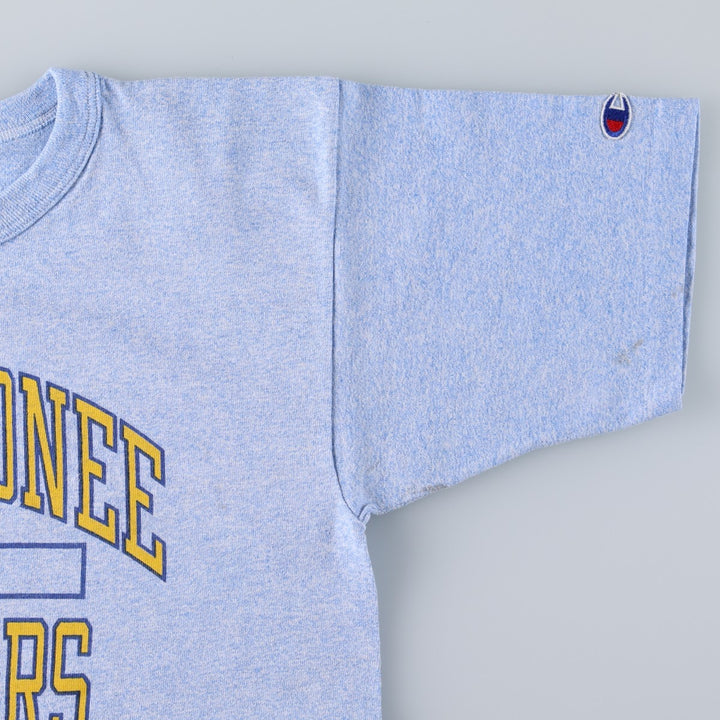 90'S Champion Authentic Athletic Apparel College T-shirt Made in USA Men's L Vintage cotton blue type Vintage Second Hand