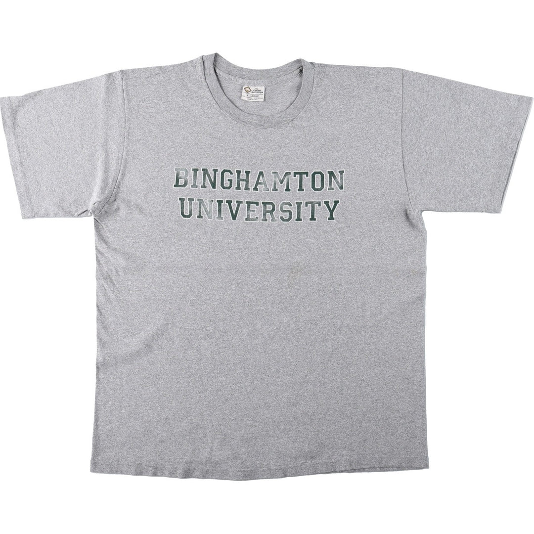 90'S The Cotton Exchange College T-shirt, Made in USA, Men's XL equivalent, Vintage cotton gray type Vintage Second Hand