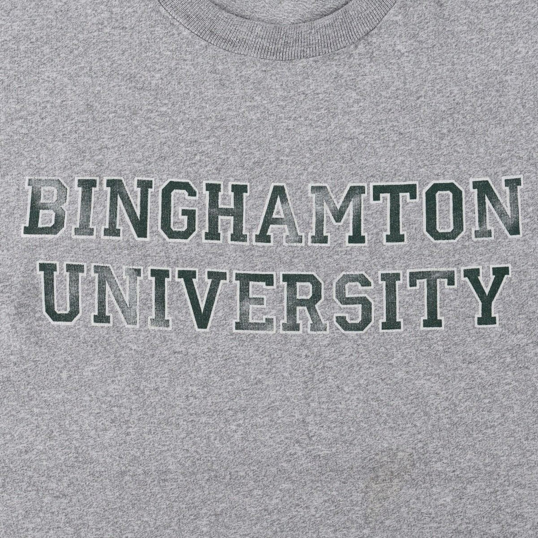 90'S The Cotton Exchange College T-shirt, Made in USA, Men's XL equivalent, Vintage cotton gray type Vintage Second Hand