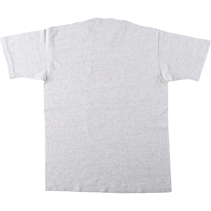 Vintage 80s-90'S Jerzees printed T-shirt, Made in USA, Men's Size L polyester gray type Vintage Second Hand