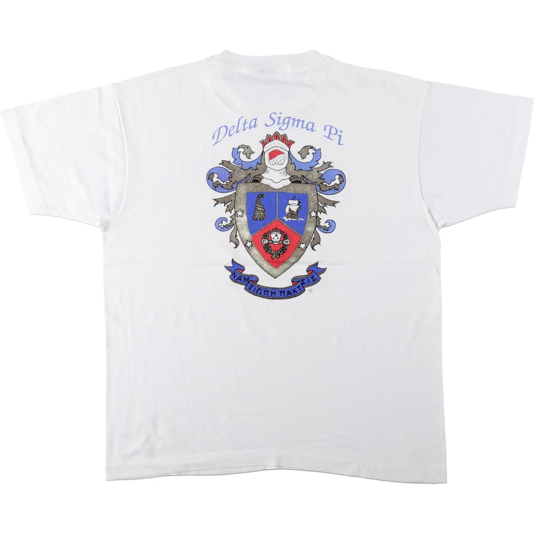 90'S Fruit of the Loom College T-shirt, Made in USA, Men's XL, Vintage cotton white type Vintage Second Hand