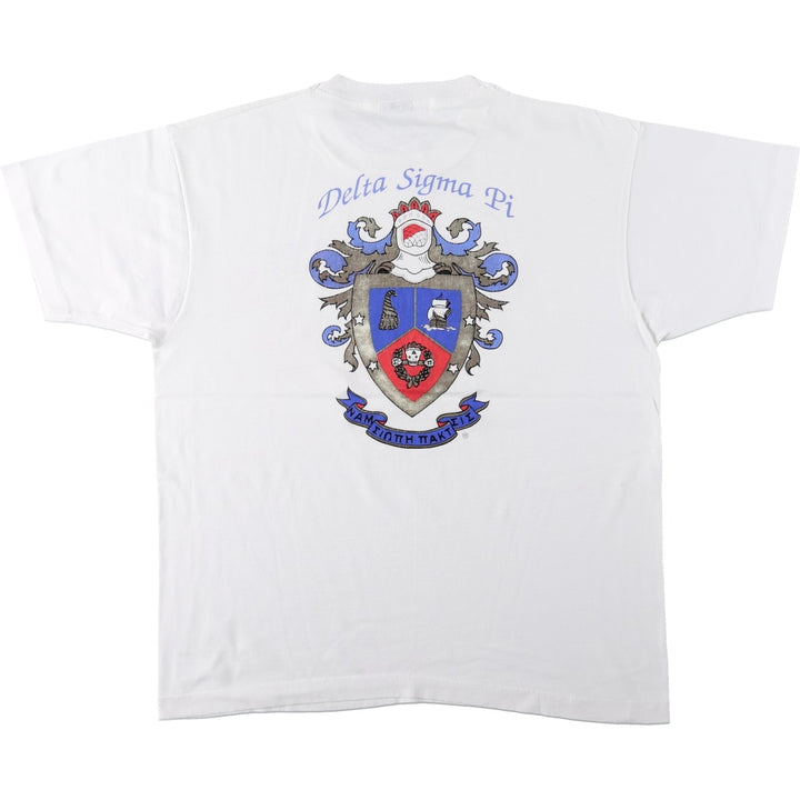 90'S Fruit of the Loom College T-shirt, Made in USA, Men's XL, Vintage cotton white type Vintage Second Hand