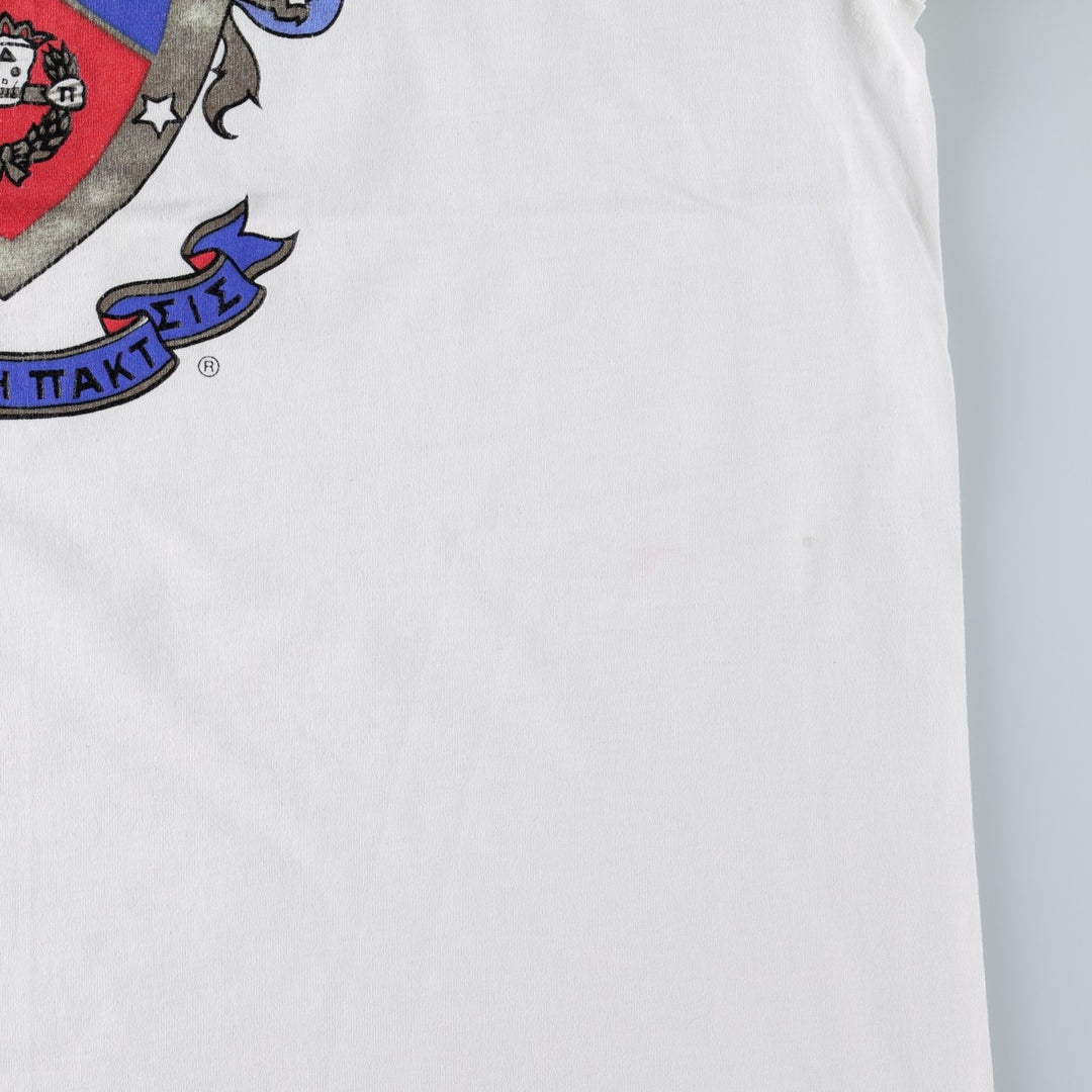 90'S Fruit of the Loom College T-shirt, Made in USA, Men's XL, Vintage cotton white type Vintage Second Hand