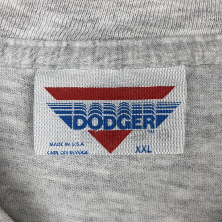 ~90'S DODGER College T-shirt, Made in USA, Men's XXL equivalent, Vintage cotton gray type Vintage Second Hand