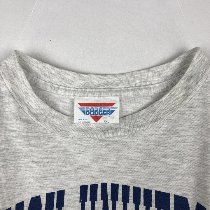 ~90'S DODGER College T-shirt, Made in USA, Men's XXL equivalent, Vintage cotton gray type Vintage Second Hand