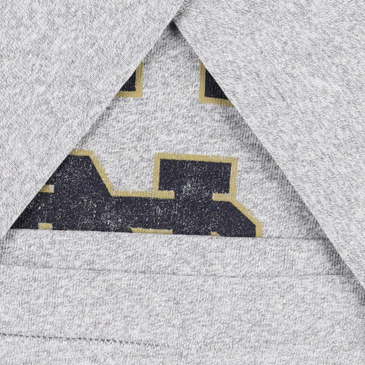 1990'S Notre Dame University College T-shirt, Made in USA, Men's Size L (approx.), Vintage unclear gray type Vintage Second Hand