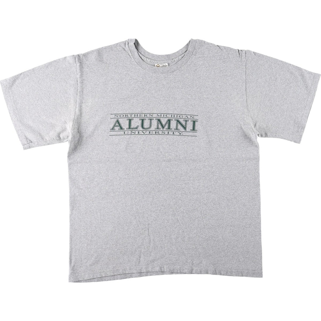 90'S The Cotton Exchange College T-shirt, Made in USA, Men's XL equivalent, Vintage cotton gray type Vintage Second Hand