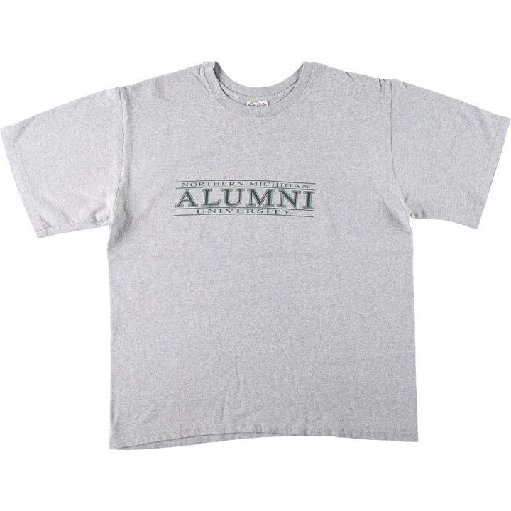 90'S The Cotton Exchange College T-shirt, Made in USA, Men's XL equivalent, Vintage cotton gray type Vintage Second Hand