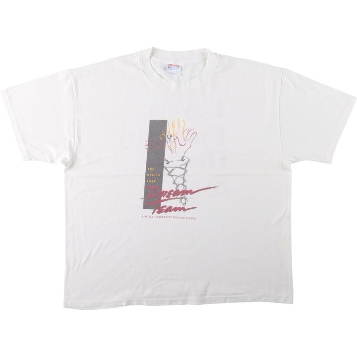 90'S Hanes HEAVYWEIGHT 50 cotton white type Vintage Second Hand