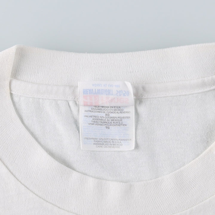 90'S Hanes HEAVYWEIGHT 50 cotton white type Vintage Second Hand