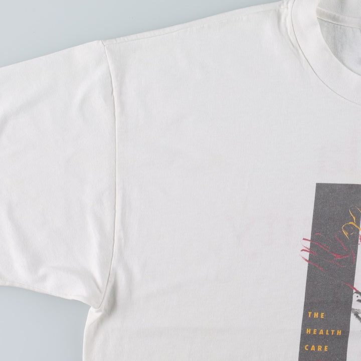 90'S Hanes HEAVYWEIGHT 50 cotton white type Vintage Second Hand