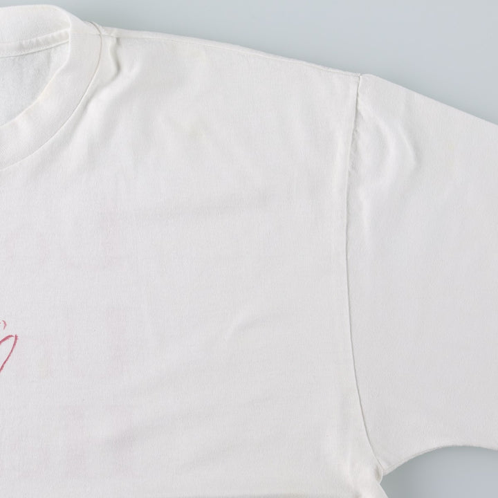 90'S Hanes HEAVYWEIGHT 50 cotton white type Vintage Second Hand