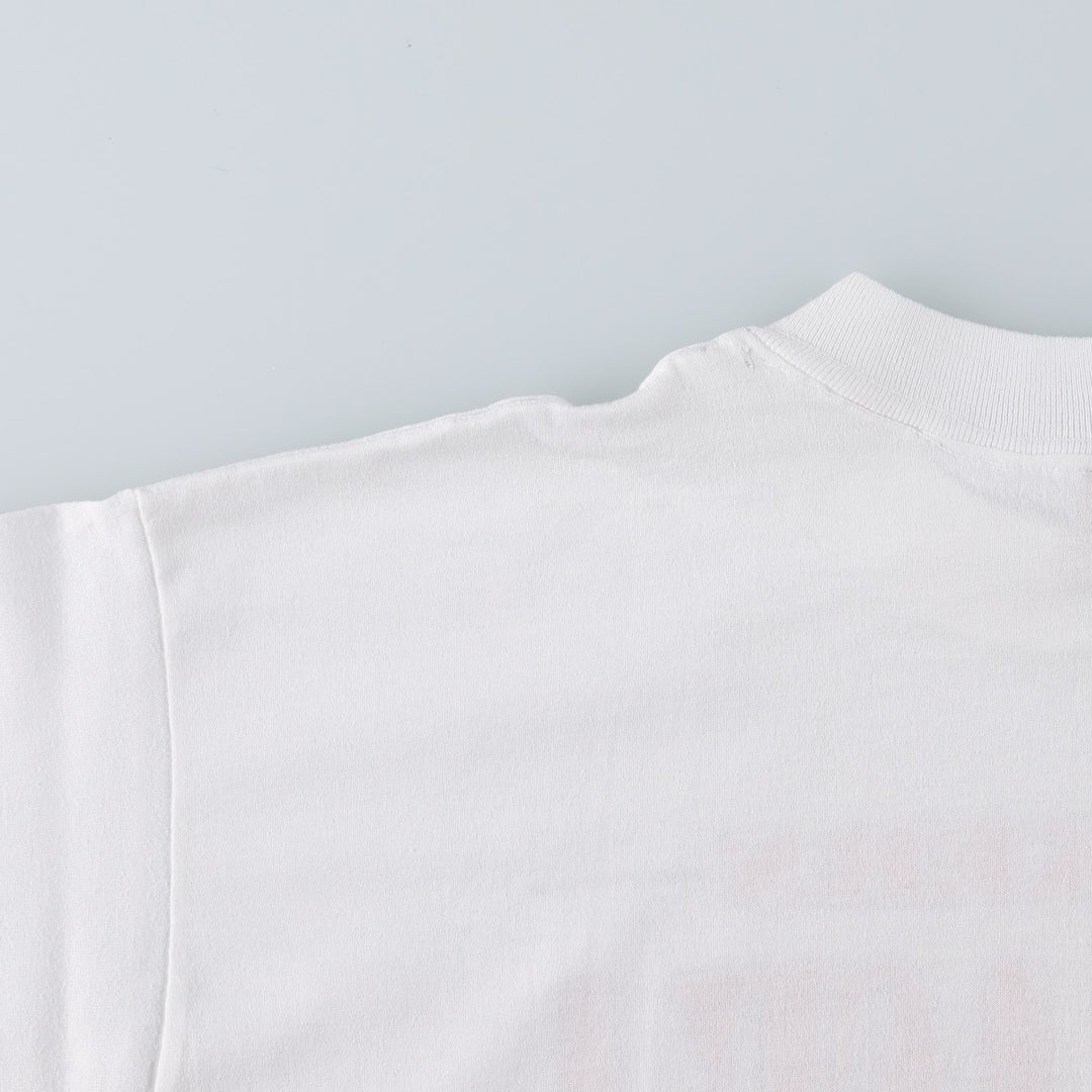 90'S Touch of Gold College T-Shirt, Made in USA, Men's XL equivalent, Vintage polyester white type Vintage Second Hand