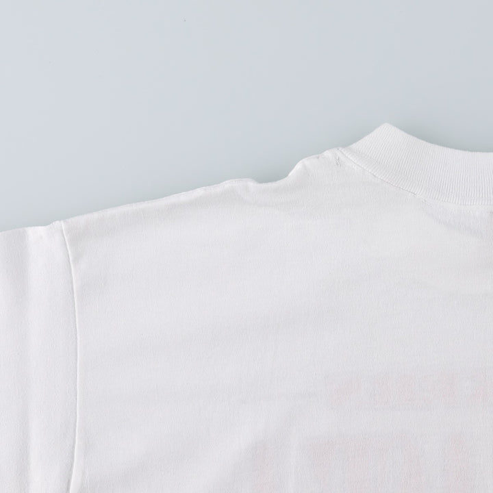 90'S Touch of Gold College T-Shirt, Made in USA, Men's XL equivalent, Vintage polyester white type Vintage Second Hand