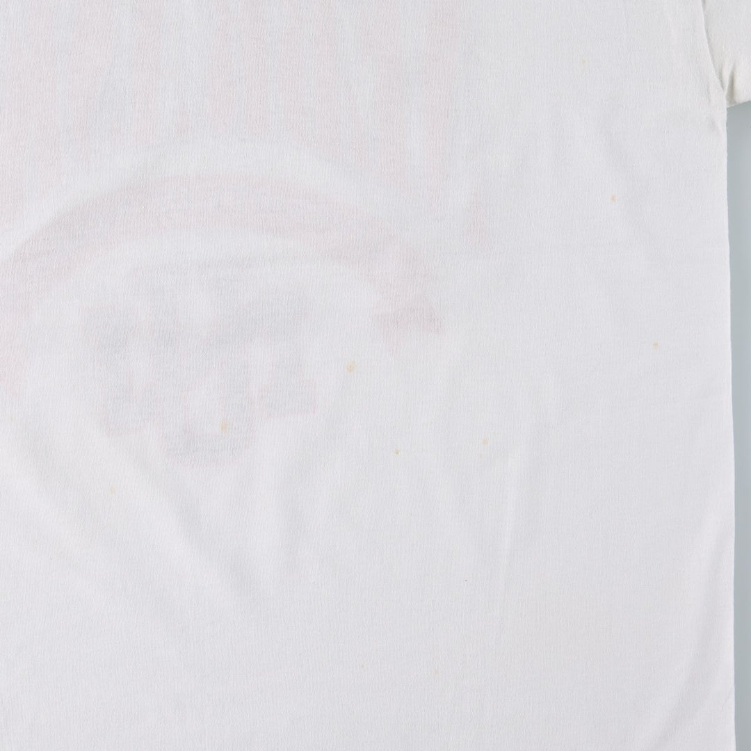 90'S Touch of Gold College T-Shirt, Made in USA, Men's XL equivalent, Vintage polyester white type Vintage Second Hand