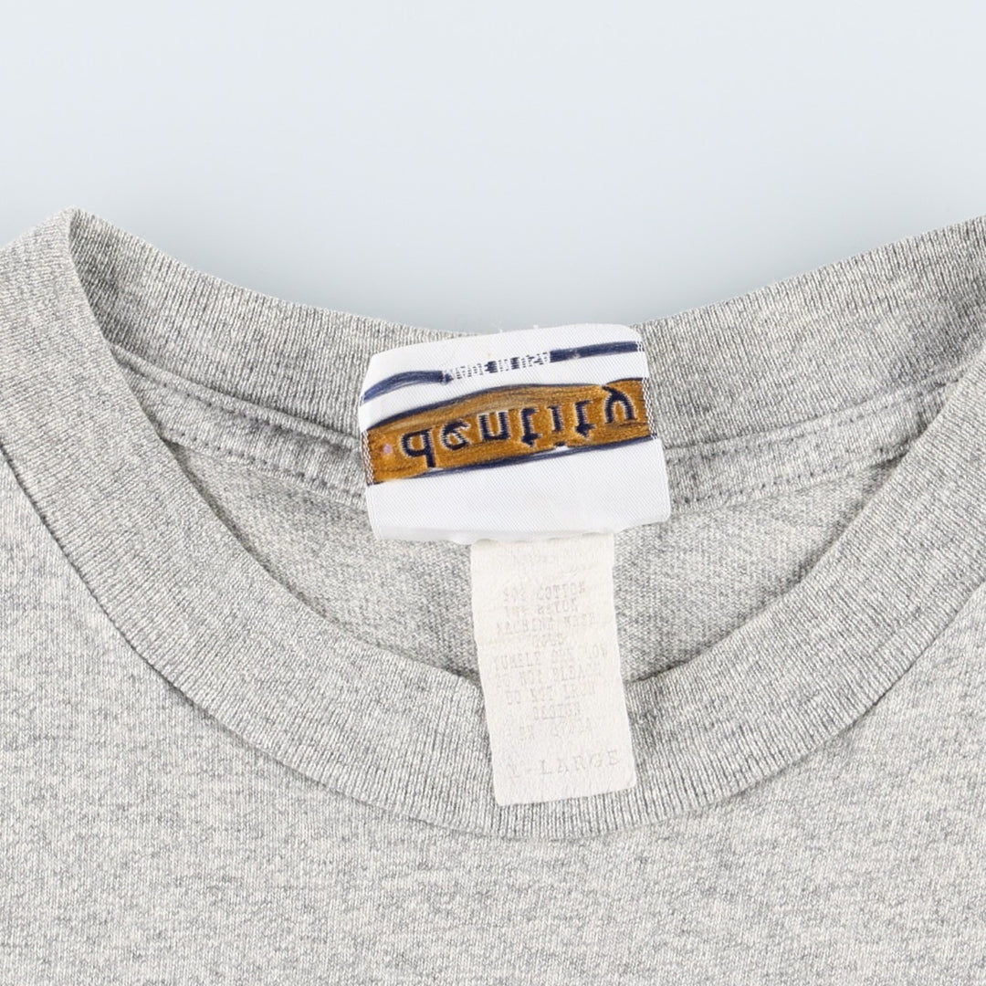 Identity FIGHTIN' IRISH Notre Dame University Fighting Irish College T-Shirt, Made in USA, Men's XL equivalent. cotton gray type Vintage Second Hand