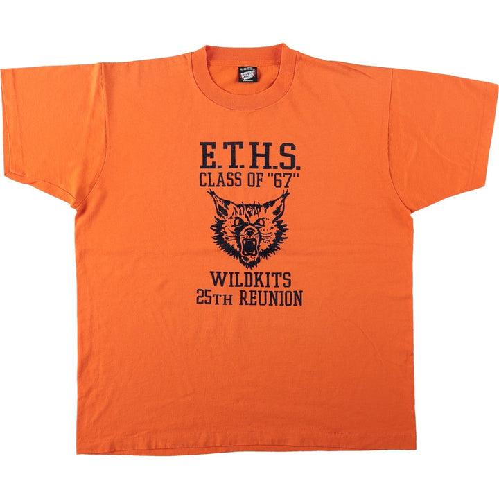 90'S SCREEN STARS College T-Shirt, Made in USA, Men's XL, Vintage cotton orange type Vintage Second Hand