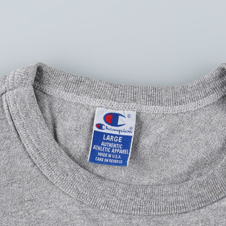 90'S Champion NORTLE DAME College T-shirt, Made in USA, Men's Size L (approx.), Vintage cotton gray type Vintage Second Hand