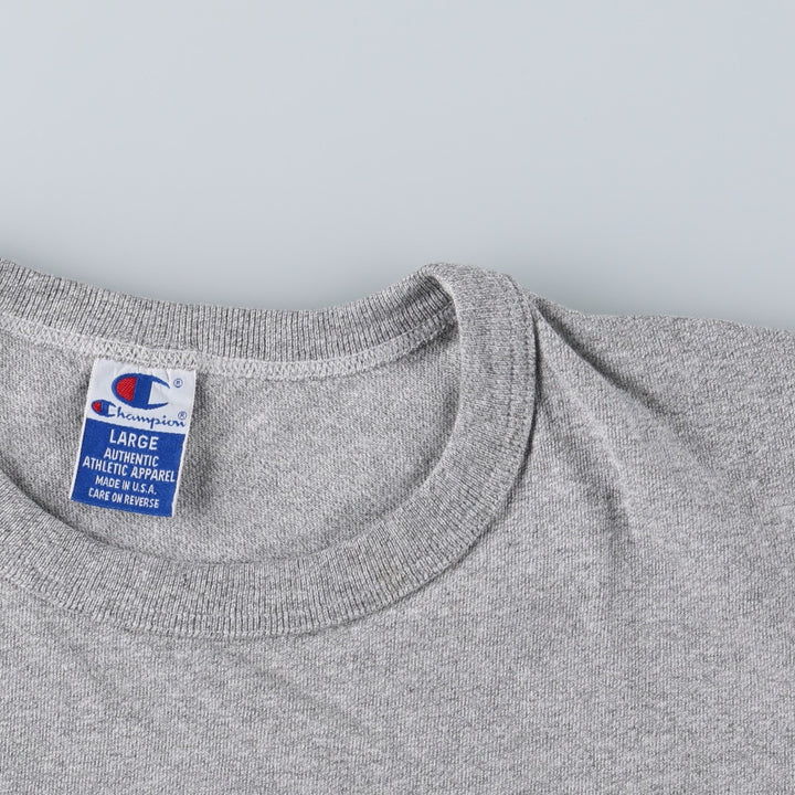 90'S Champion NORTLE DAME College T-shirt, Made in USA, Men's Size L (approx.), Vintage cotton gray type Vintage Second Hand