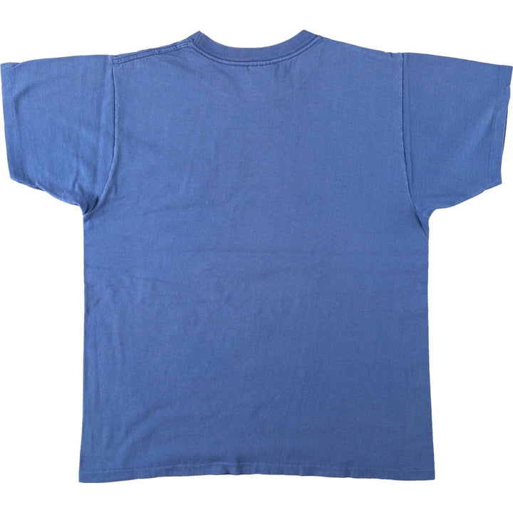 80s-90'S Royal First Class College T-shirt, Made in USA, Men's Size L (approx.), Vintage cotton blue type Vintage Second Hand