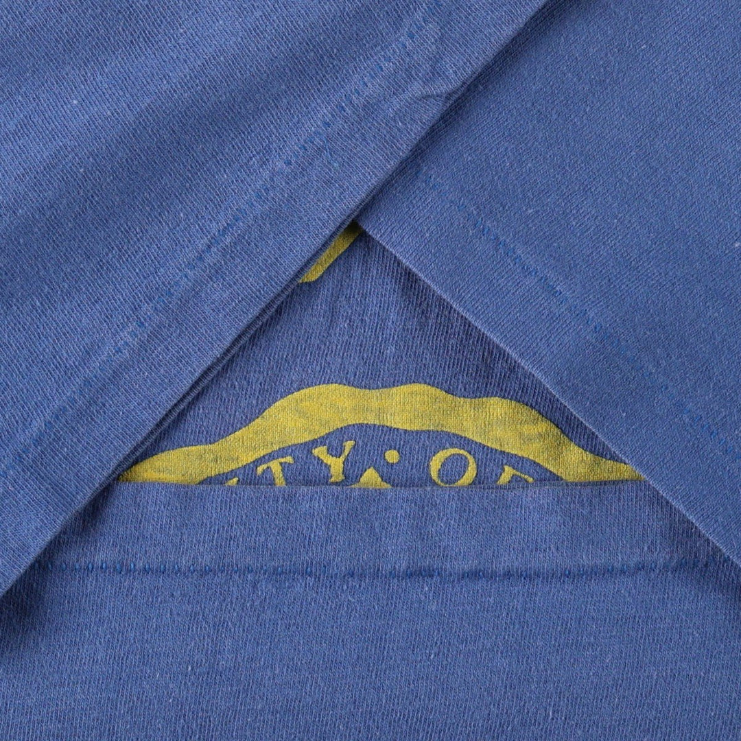 80s-90'S Royal First Class College T-shirt, Made in USA, Men's Size L (approx.), Vintage cotton blue type Vintage Second Hand