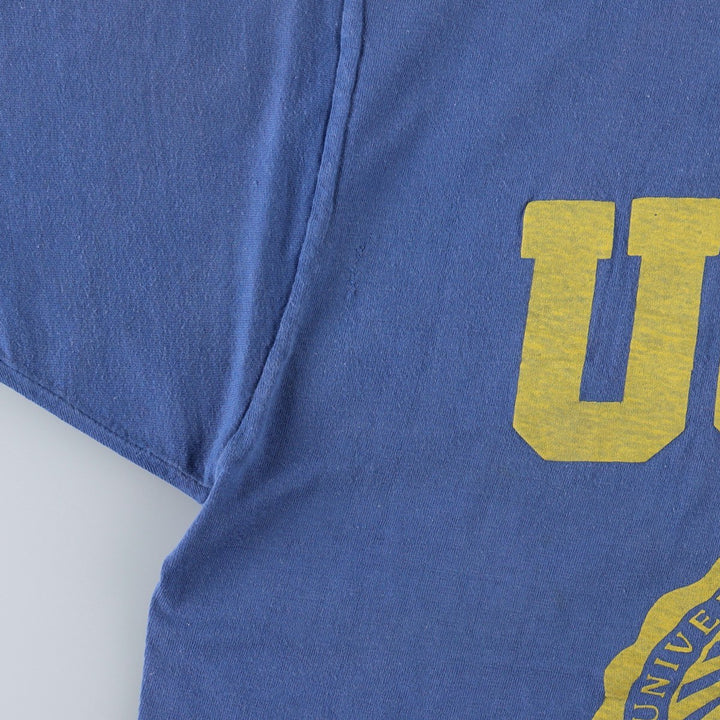 80s-90'S Royal First Class College T-shirt, Made in USA, Men's Size L (approx.), Vintage cotton blue type Vintage Second Hand
