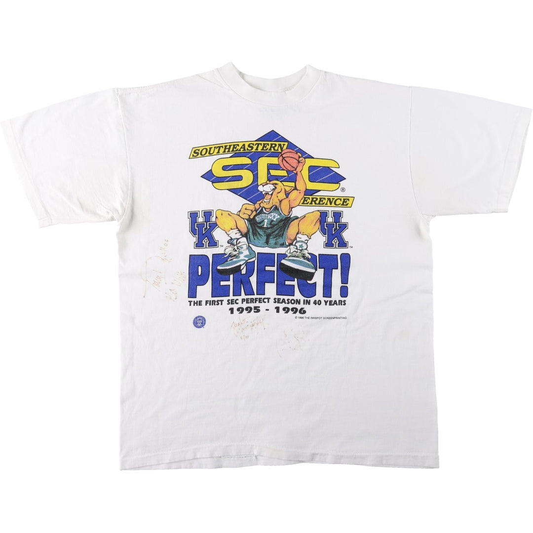 90'S ALL SPORT College T-Shirt, Made in USA, Men's XL equivalent, Vintage cotton white type Vintage Second Hand