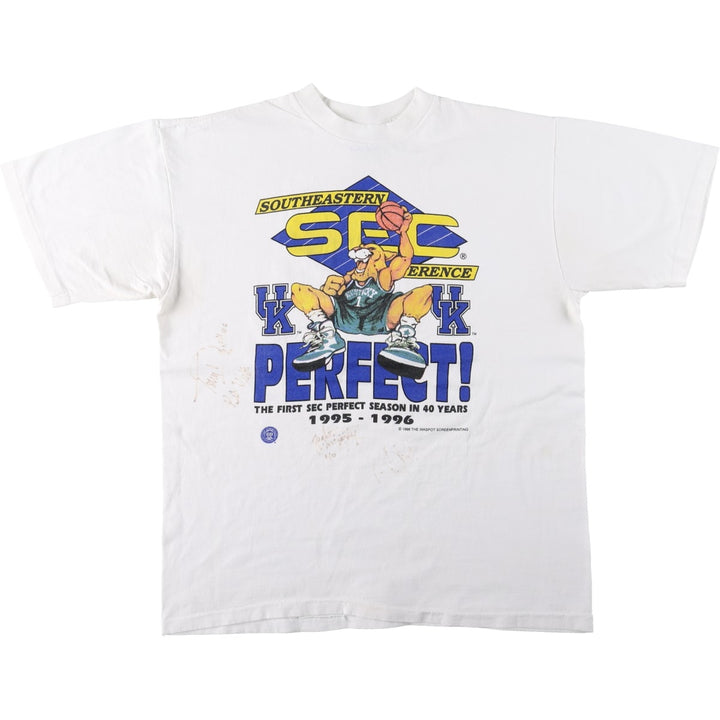 90'S ALL SPORT College T-Shirt, Made in USA, Men's XL equivalent, Vintage cotton white type Vintage Second Hand