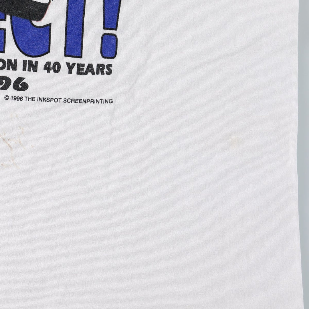 90'S ALL SPORT College T-Shirt, Made in USA, Men's XL equivalent, Vintage cotton white type Vintage Second Hand