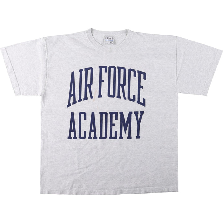 90'S GEAR College T-shirt, Made in USA, Men's XL equivalent, Vintage cotton gray type Vintage Second Hand