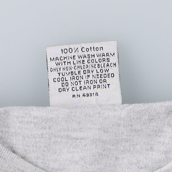 90'S GEAR College T-shirt, Made in USA, Men's XL equivalent, Vintage cotton gray type Vintage Second Hand